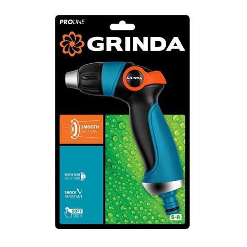 GRINDA S-R, плавная регулировка напора, двухкомпонентный, поливочный пистолет, PROLine (429101)