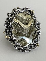 Симбирцит ( кольцо из серебра)