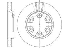 Диск тормозной вентилируемый G-brake  GR-02560