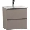 BelBagno KRAFT 39-500/390-2C-SO-СO База под раковину подвесная с фрезерованными ручками по всей длине фасада с 2 выкатн. ящ.,Бежевый Мат.,500x395x500