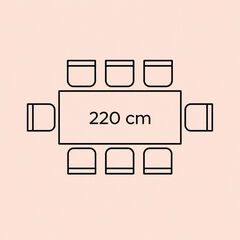 Стол обеденный Caldera 220x100 см