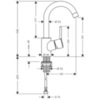 Hansgrohe Talis S 32070000 Смеситель для раковины с высоким изливом и донным клапаном