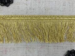 Тесьма люрекс с бахромой, ш. 8 см, золото