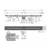 Viega Advantix Vario 704353 Set душевой лоток 300-1200мм, высота 95–165мм, с дизайн-вставкой, заглушками, опорами, сифоном, матовый хром, модель 4965.20