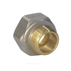Переход латунь никель реборда Ду 15х10 (1/2"х3/8") ВР/НР 9021 ГОСТ 32585-2013 Aquasfera 9021-10