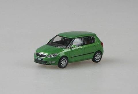 Skoda Fabia II facelift 2012 Rallye green metallic Abrex 1:43