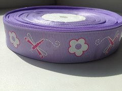Лента репсовая с дизайном 2,5 см * 1 метр.