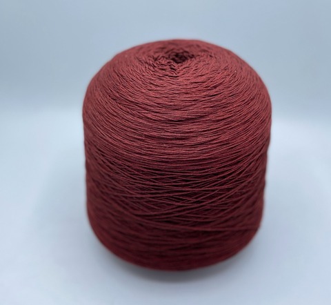 Бобинная пряжа (пр.Италия).art-Plume 380/100гр, 100%Меринос, цвет-Темный кирпич , арт.27652