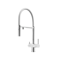 Sancos Imola SC4010CHWH Смеситель для кухни с гибким изливом и краном для фильтра, цвет: хром,белый фото