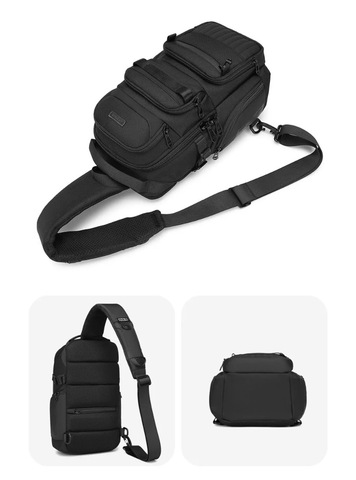 Картинка рюкзак однолямочный Ozuko 9807 Black - 17