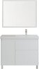 Aquanet 346340 Тумба Nova Lite 2.0 100 R напольная цв. белый глянец (346340)