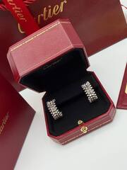 Серьги Конго CARTIER CLASH два ряда двигающихся шипов VGOLD без вставок