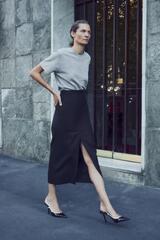 ZARA ПРЯМАЯ ЮБКА — ZW COLLECTION, ЧЕРНЫЙ