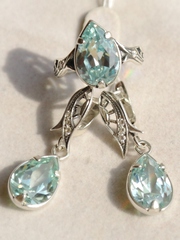 Шарм Ц (кольцо + серьги из серебра)