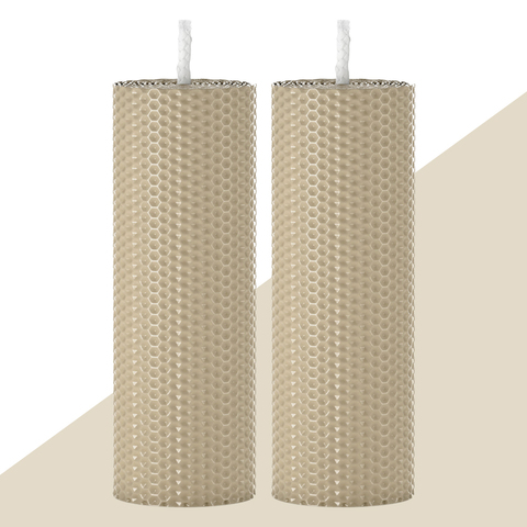 Набор из 2 натуральных свечей SCANDYLAB Honey Mix Grey beige