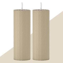 Набор из 2 натуральных свечей SCANDYLAB Honey Mix Grey beige