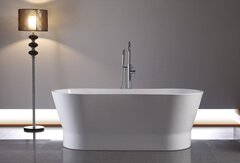 BelBagno BB406-1650-730 Отдельностоящая акриловая ванна в комплекте со сливом-переливом, 165x72, цвет: белый фото