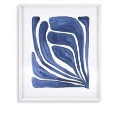 Принт BLUE STYLIZED LEAF (2 предмета)