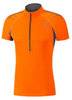 Футболка на молнии мужская Mizuno Mujin HZ Tee оранжевая-серая - 1