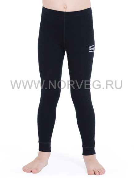 Термобелье рейтузы Norveg Soft детские чёрные - 4