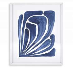 Принт BLUE STYLIZED LEAF (2 предмета)