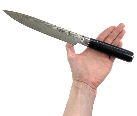 Кухонный нож TuoTown FT-series 20см,VG10, DAMASCUS, рукоять G10, арт.218003