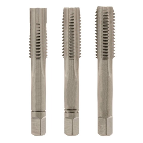 Метчик М 8,0х1,25 (Комплект 3шт, с цапфой) DIN352 HSSEV3 6h 63мм a=4,9 H-Tools 113210HT