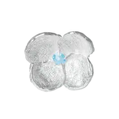 Кольцо Крупный цветок, голубой фианит / Extra Big Blue Flower