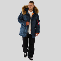 Парка Alpha Industries N-3B Slim Fit Slate Blue (Голубая)