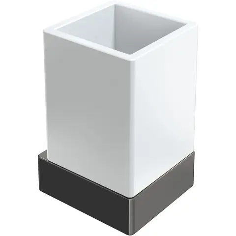 Boheme 10724-SGM Стакан настенный Qubic Shine Gun Metal