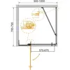 Cezares SLIDER-AH-1-80-90/100-GRIGIO-BORO Душевой уголок