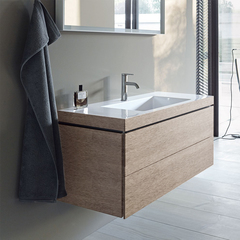 Duravit L-Cube LC6927O1111 Тумба C-bonded 80 см цвет Дуб кашемир + раковина с фронтом цвета Дуб кашемир фото
