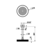 Gessi Anello 63452#031 Душевая головка потолочная, поворотная с шарниром, цвет: хром