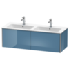 Duravit XSquare XS407504747 База под раковину 1280х478х400 мм, с 2 выдв ящик, цвет голубой камень глянцевый (для 233613)