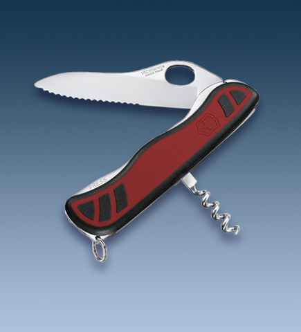 Нож складной Victorinox Sentinel Grip One Hand, 111 mm Red & Black (0.8321.MWC)