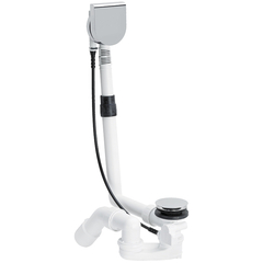 Viega Multiplex Visign M9 724566 Слив-перелив для стандар ванн BWL (длина тросика) = 560 мм, DN=40/50, увеличение уровня воды на 5 см, модель 6171.10, хром фото
