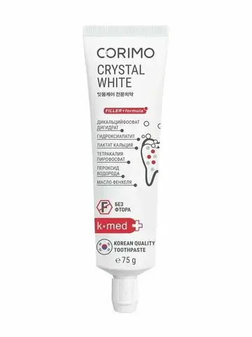 Corimo Зубная паста для отбеливания Профилактическая CRYSTAL WHIT 75г (Китай)