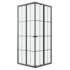 Душевое ограждение Niagara Eco (80х80х190) квадрат, черный, стекло клетка