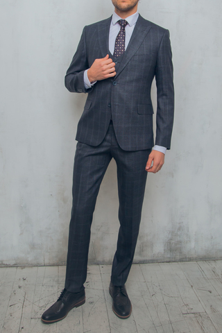 Костюм мужской - тройка Slim Fit Cesare Mariano 02/091