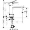 Hansgrohe Rebris S 72517000 Смеситель для раковины с донным клапаном, хром