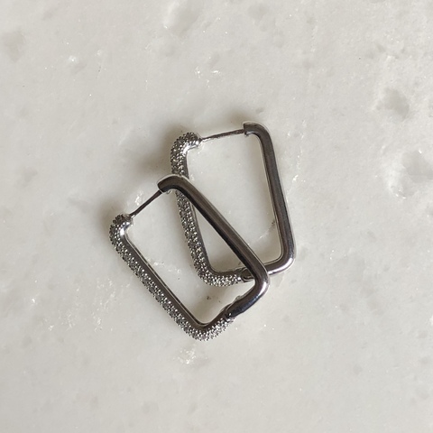 Серьги Сетария, серебряный цвет