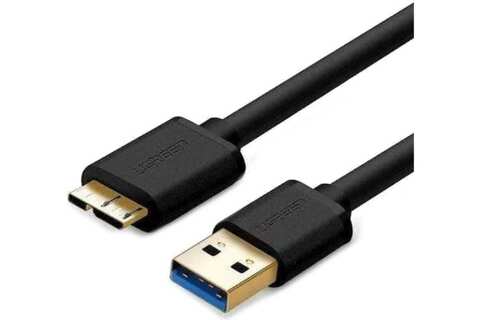 Кабель UGREEN US130 (10841) USB 3.0 A Male to Micro USB 3.0 Male Cable 1m - Black