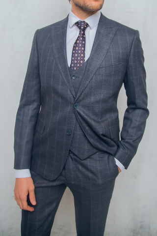 Костюм мужской - тройка Slim Fit Cesare Mariano 02/091