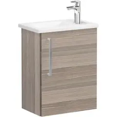VitrA Root 68065 Тумба 45 см с квадратной раковиной, с дверцей, кордоба, правосторонняя фото
