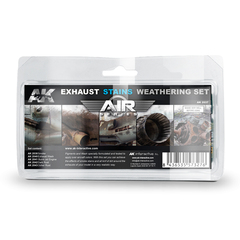 Набор красок AK interactive Exhaust Stains Weathering Set (Air Series)