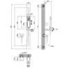 Gessi iSpa 41142#031 Душевая штанга с ручным душем и выводом воды из стены, цвет: хром