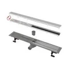 Alcaplast APZ13-DOUBLE9 Водоотводящий желоб с двухсторонней решеткой DOUBLE APZ13-DOUBLE9-850