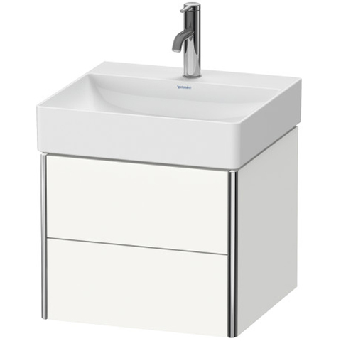 Duravit XSquare XS416002222 Тумба подвесная под раковину # 235350, 2 ящика, 397x484x460мм, цвет White High Gloss