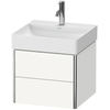 Duravit XSquare XS416002222 Тумба подвесная под раковину # 235350, 2 ящика, 397x484x460мм, цвет White High Gloss