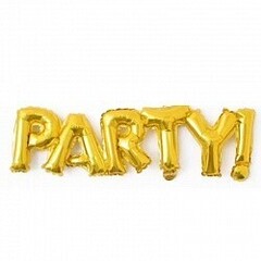 Шар-надпись "Вечеринка" [Party] (золото)